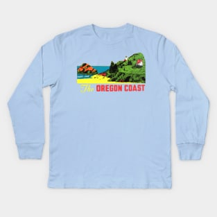 The Oregon Coast Vintage Kids Long Sleeve T-Shirt